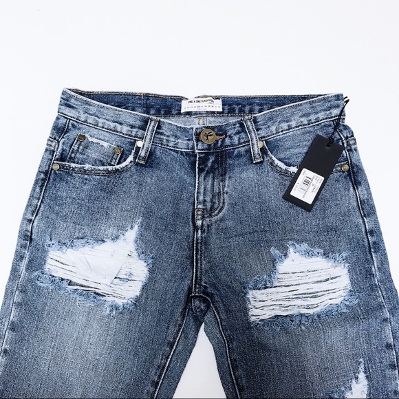 One Teaspoon - Baggies Crop Boyfriend Jeans - Picture 3 of 6